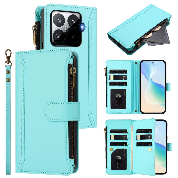 Magnetic Closure 9 Card Slots Zipper Leather Case with Hand Strap, For Xiaomi 17 Max 5G, For Xiaomi 17T Pro 5G, For Xiaomi Poco M7 4G 169mm, For Xiaomi 15T Pro 5G, For Xiaomi 15T 5G, For Xiaomi Civi 5 Pro, For Xiaomi 15S Pro                            ...