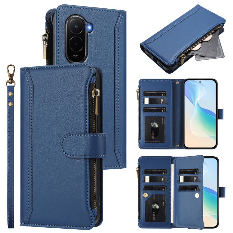 Magnetic Closure 9 Card Slots Zipper Leather Case with Hand Strap, For Xiaomi 17 Max 5G, For Xiaomi 17T Pro 5G, For Xiaomi Poco M7 4G 169mm, For Xiaomi 15T Pro 5G, For Xiaomi 15T 5G, For Xiaomi Civi 5 Pro, For Xiaomi 15S Pro                            ...