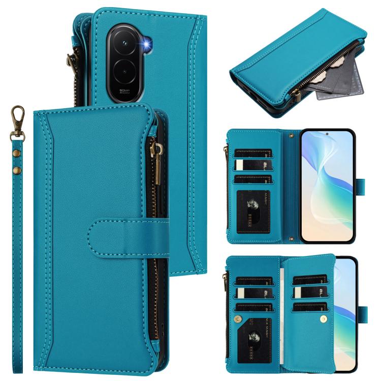Magnetic Closure 9 Card Slots Zipper Leather Case with Hand Strap, For Xiaomi 17 Max 5G, For Xiaomi 17T Pro 5G, For Xiaomi Poco M7 4G 169mm, For Xiaomi 15T Pro 5G, For Xiaomi 15T 5G, For Xiaomi Civi 5 Pro, For Xiaomi 15S Pro                            ...