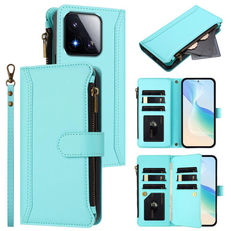 Magnetic Closure 9 Card Slots Zipper Leather Case with Hand Strap, For Xiaomi 17 Max 5G, For Xiaomi 17T Pro 5G, For Xiaomi Poco M7 4G 169mm, For Xiaomi 15T Pro 5G, For Xiaomi 15T 5G, For Xiaomi Civi 5 Pro, For Xiaomi 15S Pro                            ...