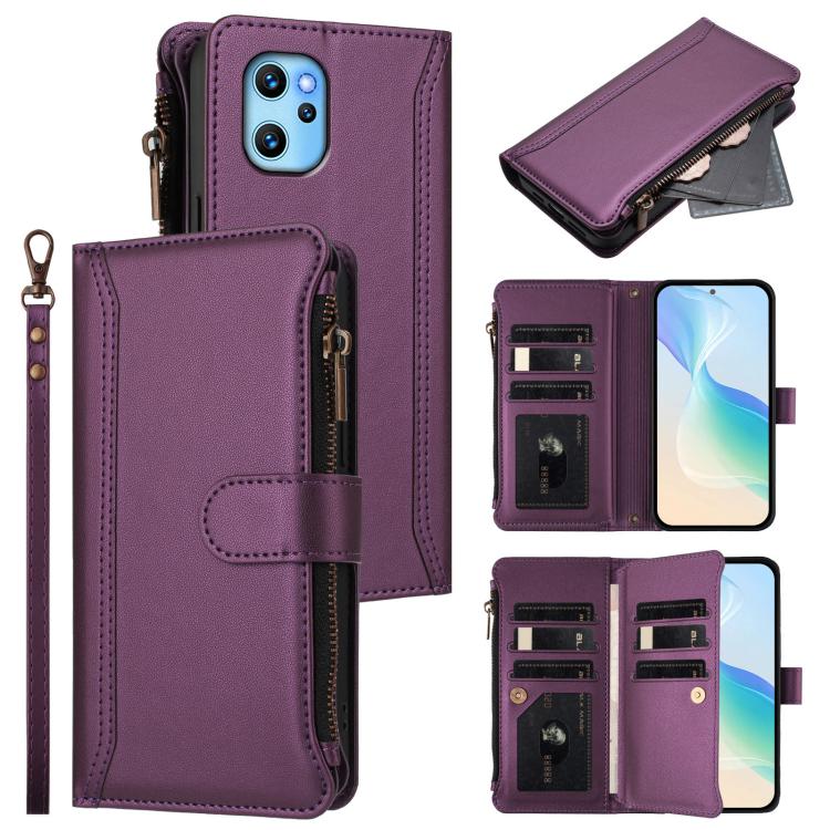 Magnetic Closure 9 Card Slots Zipper Leather Case with Hand Strap, For Umidigi G100, For Umidigi Note 100, For Umidigi Note 90, For Umidigi A15 / A15C / A15T, For Umidigi G9 5G / Note 9 5G, For Umidigi Bison X20, For Umidigi Power 7 / Power 7S         ...