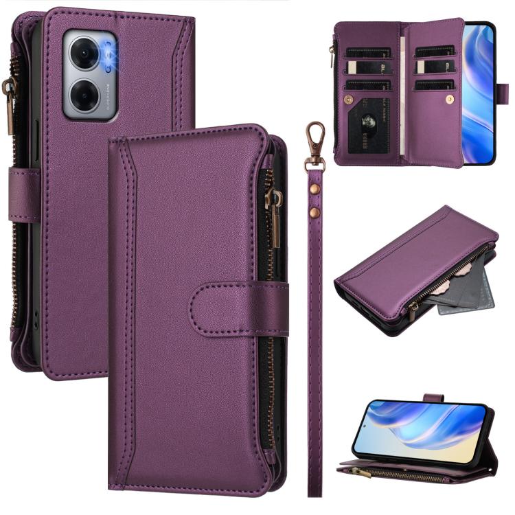 Magnetic Closure 9 Card Slots Zipper Leather Case with Hand Strap, For Redmi Note 12 Pro 5G Global / Poco X5 Pro, For Redmi Note 12 5G Global / Poco X5, For Redmi 10 5G / Note 11E / 11 Prime 5G, For Redmi Note 10 4G / Note 10S / Poco M5s               ...