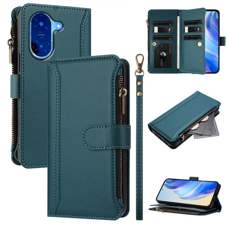 Magnetic Closure 9 Card Slots Zipper Leather Case with Hand Strap, For Redmi Note 15 Pro 5G Global 163.6mm, For Redmi 15 5G Global / 15 4G SEA 169.5mm, For Redmi 15 5G / 4G EU 171mm, For Redmi 13x / Redmi 13 4G / 5G, For Redmi A5 4G 173.3mm            ...