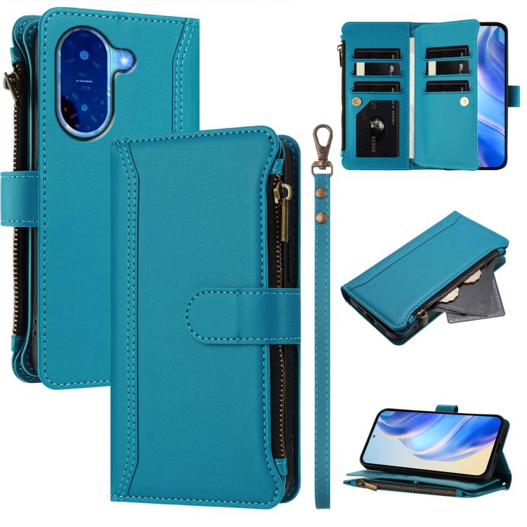 Magnetic Closure 9 Card Slots Zipper Leather Case with Hand Strap, For Redmi Note 15 Pro 5G Global 163.6mm, For Redmi 15 5G Global / 15 4G SEA 169.5mm, For Redmi 15 5G / 4G EU 171mm, For Redmi 13x / Redmi 13 4G / 5G, For Redmi A5 4G 173.3mm            ...