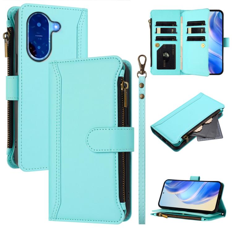 Magnetic Closure 9 Card Slots Zipper Leather Case with Hand Strap, For Redmi Note 15 Pro 5G Global 163.6mm, For Redmi 15 5G Global / 15 4G SEA 169.5mm, For Redmi 15 5G / 4G EU 171mm, For Redmi 13x / Redmi 13 4G / 5G, For Redmi A5 4G 173.3mm            ...