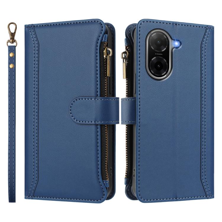 Magnetic Closure 9 Card Slots Zipper Leather Case with Hand Strap, For Redmi A5 4G 171.7mm / Poco C71, For Redmi K90 Max 5G, For Redmi A7 Pro 4G Global / Poco C85x 5G, For Redmi 15a 5G Global, For Redmi Turbo 5 Max 5G/Poco X8 Pro Max 5G                ...