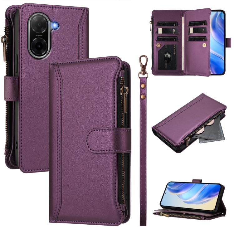 Magnetic Closure 9 Card Slots Zipper Leather Case with Hand Strap, For Redmi A5 4G 171.7mm / Poco C71, For Redmi K90 Max 5G, For Redmi A7 Pro 4G Global / Poco C85x 5G, For Redmi 15a 5G Global, For Redmi Turbo 5 Max 5G/Poco X8 Pro Max 5G                ...