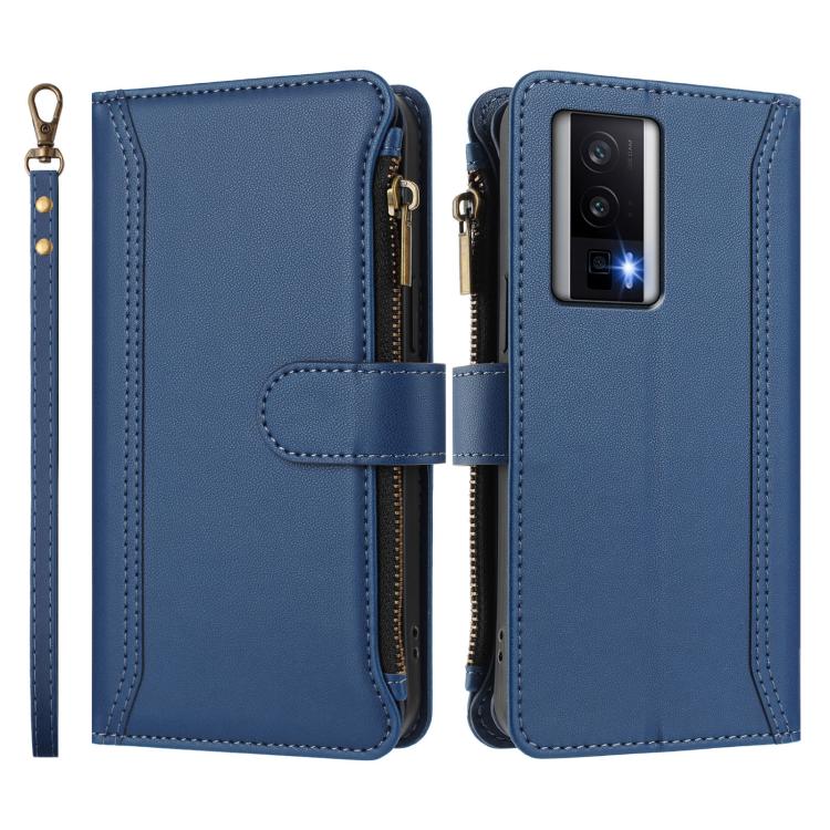 Magnetic Closure 9 Card Slots Zipper Leather Case with Hand Strap, For Redmi K60 / K60 Pro / Poco F5 Pro, For Redmi Note 11 / 11S 4G / 12S 4G, For Redmi A1+ / A2+ / Poco C50 / Poco C51, For Redmi Note 11 Pro 4G / 5G, For Redmi Note 12 4G Global        ...