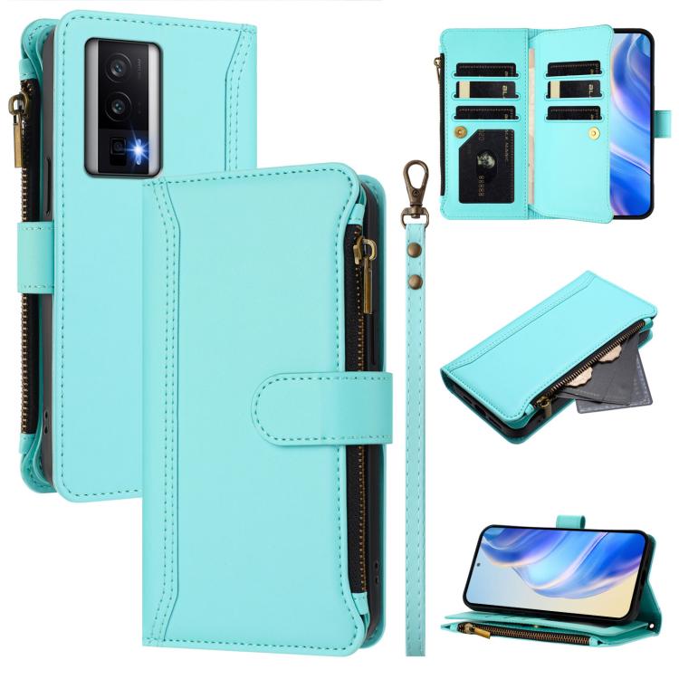 Magnetic Closure 9 Card Slots Zipper Leather Case with Hand Strap, For Redmi K60 / K60 Pro / Poco F5 Pro, For Redmi Note 11 / 11S 4G / 12S 4G, For Redmi A1+ / A2+ / Poco C50 / Poco C51, For Redmi Note 11 Pro 4G / 5G, For Redmi Note 12 4G Global        ...