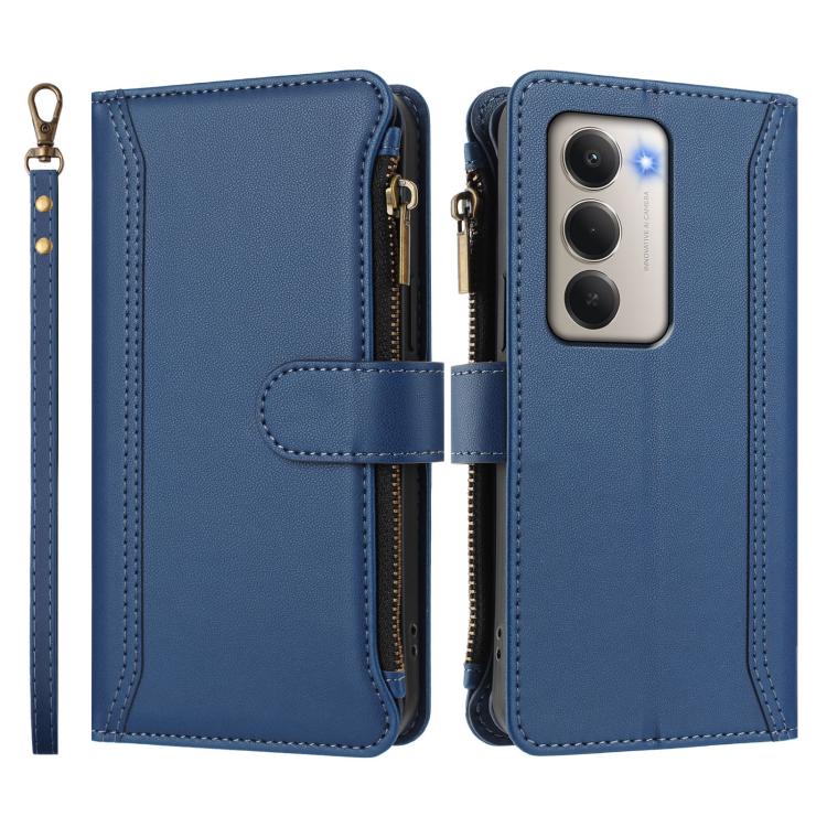 Magnetic Closure 9 Card Slots Zipper Leather Case with Hand Strap, For Redmi 15 5G Global / 15 4G SEA 169.5mm, For Redmi 15 5G / 4G EU 171mm, For Redmi 13x / Redmi 13 4G / 5G, For Redmi A5 4G 173.3mm, For Redmi Note 14 4G 164.84mm                      ...