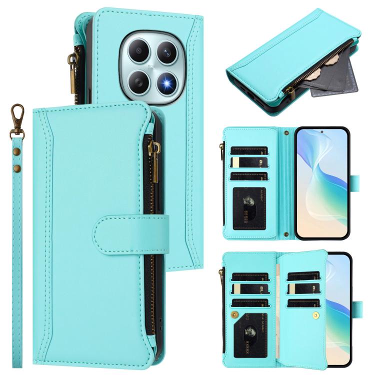 Magnetic Closure 9 Card Slots Zipper Leather Case with Hand Strap, For Redmi A5 4G 171.7mm / Poco C71, For Redmi K90 Max 5G, For Redmi A7 Pro 4G Global / Poco C85x 5G, For Redmi 15a 5G Global, For Redmi Turbo 5 Max 5G/Poco X8 Pro Max 5G                ...