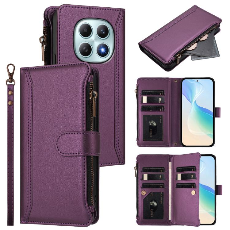 Magnetic Closure 9 Card Slots Zipper Leather Case with Hand Strap, For Redmi A5 4G 171.7mm / Poco C71, For Redmi K90 Max 5G, For Redmi A7 Pro 4G Global / Poco C85x 5G, For Redmi 15a 5G Global, For Redmi Turbo 5 Max 5G/Poco X8 Pro Max 5G                ...
