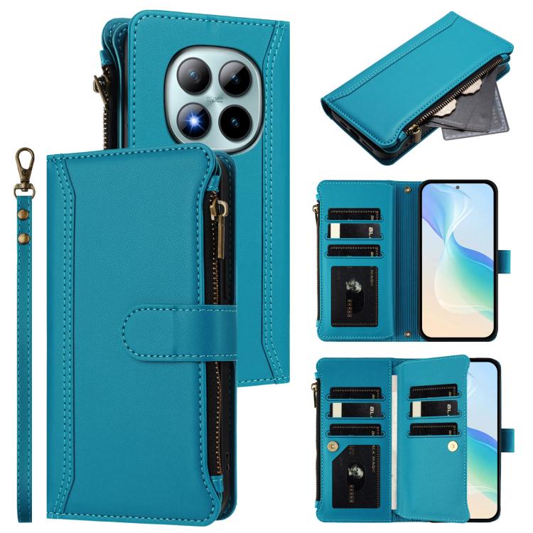 Magnetic Closure 9 Card Slots Zipper Leather Case with Hand Strap, For Redmi A5 4G 171.7mm / Poco C71, For Redmi K90 Max 5G, For Redmi A7 Pro 4G Global / Poco C85x 5G, For Redmi 15a 5G Global, For Redmi Turbo 5 Max 5G/Poco X8 Pro Max 5G                ...