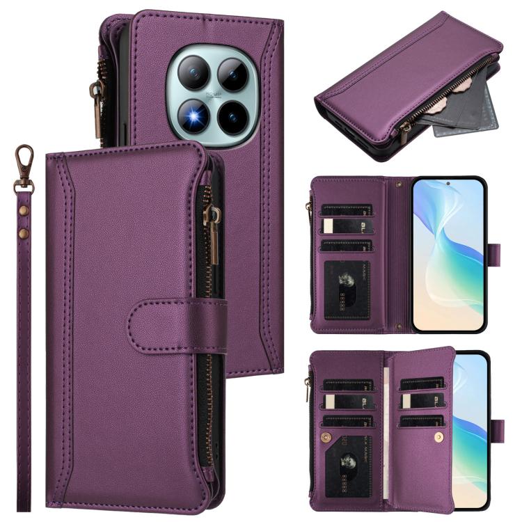 Magnetic Closure 9 Card Slots Zipper Leather Case with Hand Strap, For Redmi A5 4G 171.7mm / Poco C71, For Redmi K90 Max 5G, For Redmi A7 Pro 4G Global / Poco C85x 5G, For Redmi 15a 5G Global, For Redmi Turbo 5 Max 5G/Poco X8 Pro Max 5G                ...