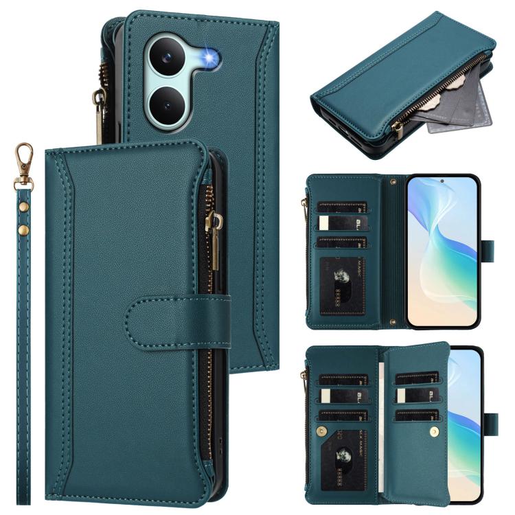 Magnetic Closure 9 Card Slots Zipper Leather Case with Hand Strap, For Redmi A5 4G 171.7mm / Poco C71, For Redmi K90 Max 5G, For Redmi A7 Pro 4G Global / Poco C85x 5G, For Redmi 15a 5G Global, For Redmi Turbo 5 Max 5G/Poco X8 Pro Max 5G                ...