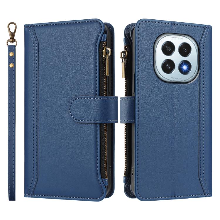 Magnetic Closure 9 Card Slots Zipper Leather Case with Hand Strap, For OPPO F29 5G Global, For OPPO Reno13 F 5G/Reno13 F 4G India, For OPPO A3 4G Global / A60 5G Global, For OPPO Find X8 5G Global, For OPPO A3 Pro 5G Global / K12X 5G Global            ...