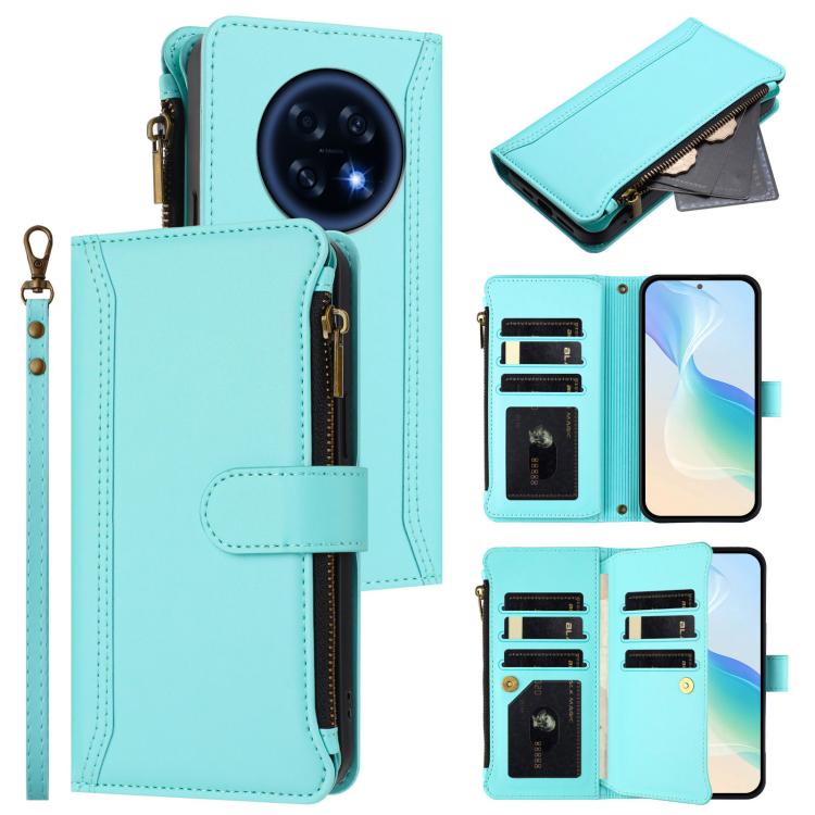 Magnetic Closure 9 Card Slots Zipper Leather Case with Hand Strap, For OPPO Reno16 F 5G/Reno16 FS 5G, For OPPO Reno16/Reno16 Pro 5G Global, For OPPO Find X9s Pro 5G, For OPPO Find X9 Ultra, For OPPO Find X9, For OPPO A6 GT 5G, For OPPO Find X9 Pro     ...