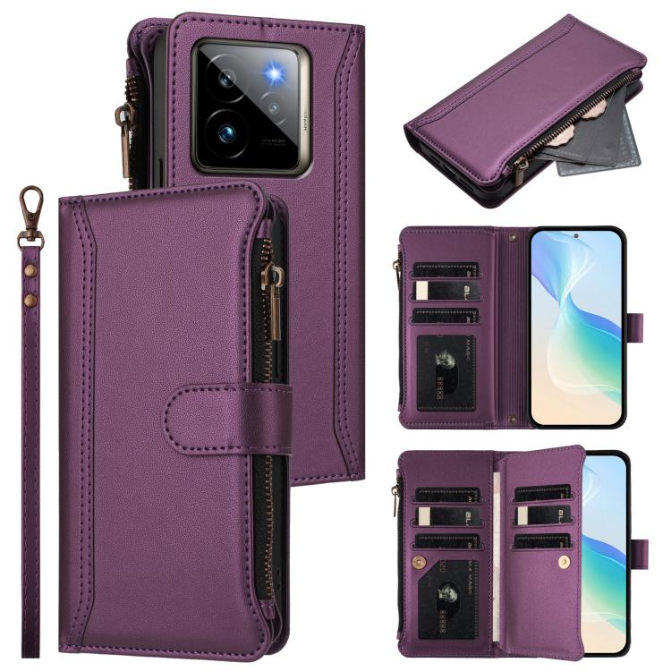 Magnetic Closure 9 Card Slots Zipper Leather Case with Hand Strap, For Realme GT7 Pro 5G / GT7 Pro Racing, For Realme C63 5G Global, For Realme 12 5G Global / 12X 5G Global, For Realme C63 4G Global / Narzo N63 4G                                       ...