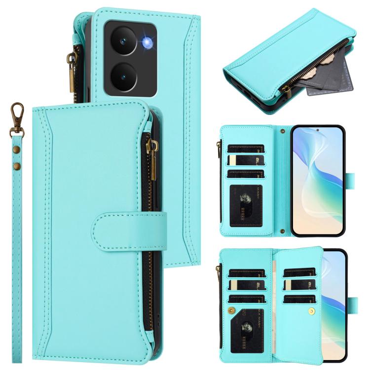 Magnetic Closure 9 Card Slots Zipper Leather Case with Hand Strap, For Realme Narzo 80 Pro, For Realme Narzo 80X, For Realme P3 Ultra 5G  Global, For Realme P3 5G Global, For Realme P3 Pro 5G  Global, For Realme 14 Pro+ 5G, For Realme 14 Pro 5G India  ...