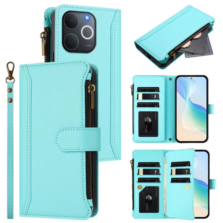 Magnetic Closure 9 Card Slots Zipper Leather Case with Hand Strap, For Realme C71 4G India, For Realme C85 5G / 15x 5G India, For Realme P4 Pro 5G, For Realme P4 5G, For Realme 15T 5G Global, For Realme 15 / 15 Pro 5G Global, For Realme C71 4G Global  ...