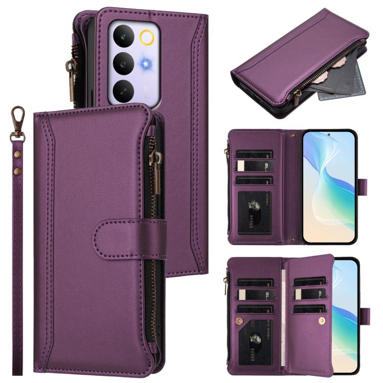 Magnetic Closure 9 Card Slots Zipper Leather Case with Hand Strap, For Realme C71 4G India, For Realme C85 5G / 15x 5G India, For Realme P4 Pro 5G, For Realme P4 5G, For Realme 15T 5G Global, For Realme 15 / 15 Pro 5G Global, For Realme C71 4G Global  ...