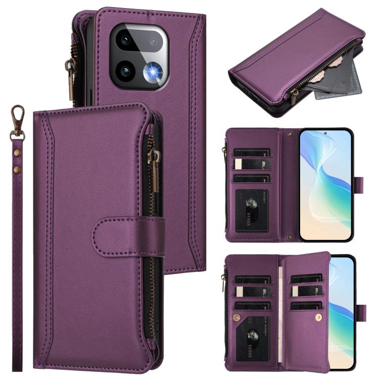 Magnetic Closure 9 Card Slots Zipper Leather Case with Hand Strap, For Realme 16T 5G Global, For Realme C83 5G India/C85 5G, For Realme P4 Power 5G, For Realme Note 80 4G Global, For Realme 16 5G Global, For Realme 16 Pro+ 5G Global                    ...