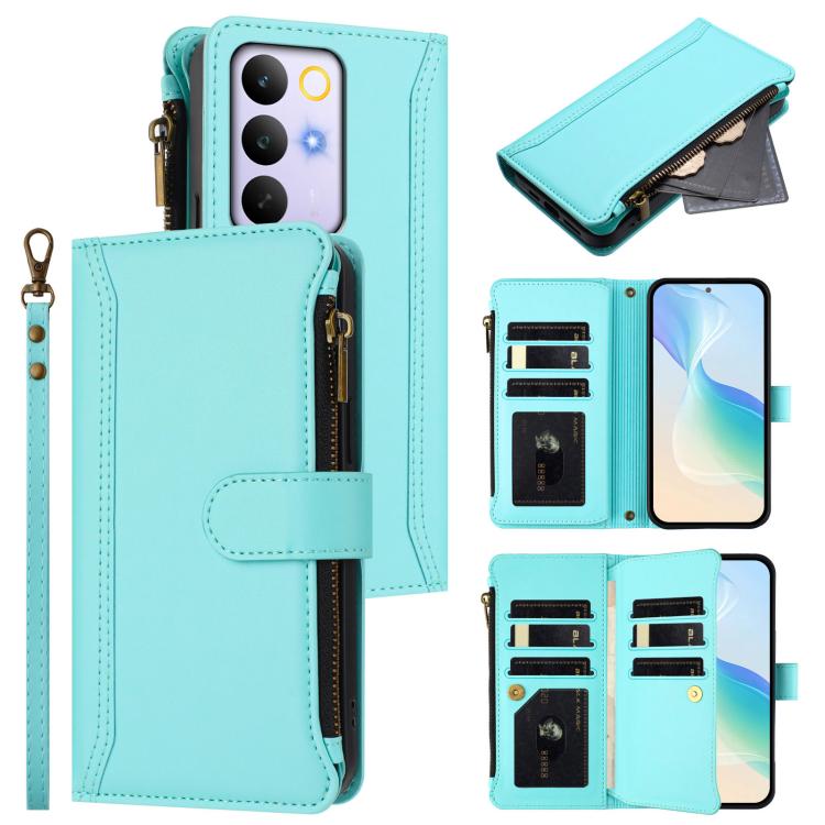 Magnetic Closure 9 Card Slots Zipper Leather Case with Hand Strap, For Realme 16T 5G Global, For Realme C83 5G India/C85 5G, For Realme P4 Power 5G, For Realme Note 80 4G Global, For Realme 16 5G Global, For Realme 16 Pro+ 5G Global                    ...
