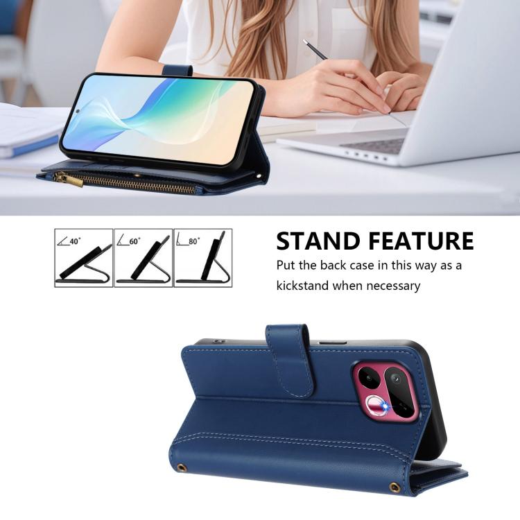 Magnetic Closure 9 Card Slots Zipper Leather Case with Hand Strap, For Realme 16T 5G Global, For Realme C83 5G India/C85 5G, For Realme P4 Power 5G, For Realme Note 80 4G Global, For Realme 16 5G Global, For Realme 16 Pro+ 5G Global                    ...