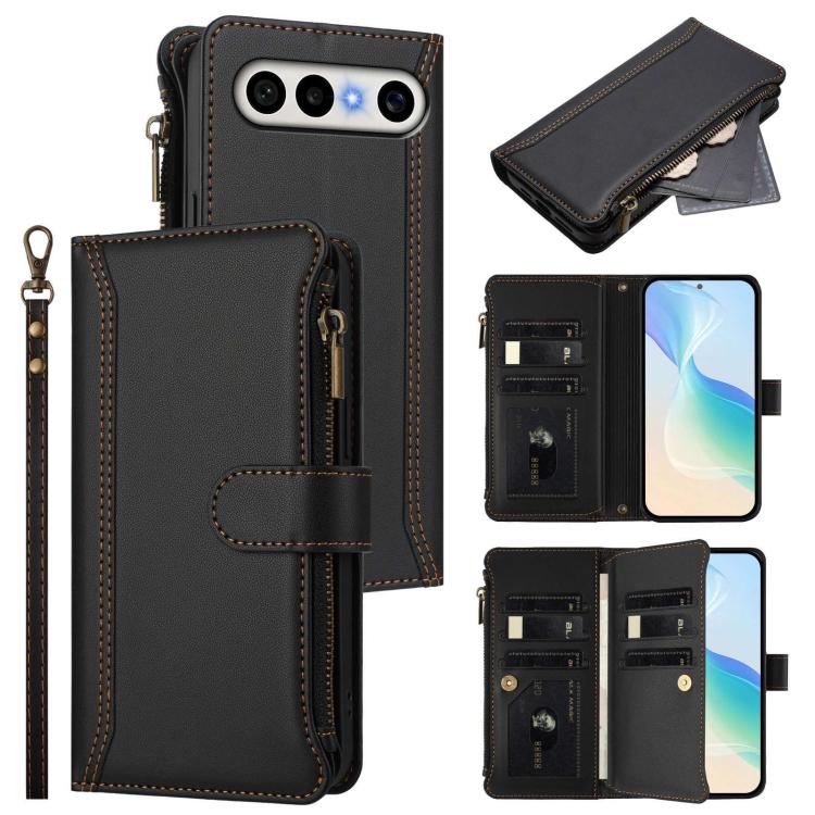 Magnetic Closure 9 Card Slots Zipper Leather Case with Hand Strap, For vivo X300 FE 5G Zeiss/S50 Pro Mini 5G, For vivo X300s, For vivo Y21 5G 2026 Global / Y05 4G, For vivo V70 FE 5G, For vivo X300 Ultra, For vivo X300 Pro, For vivo X300               ...