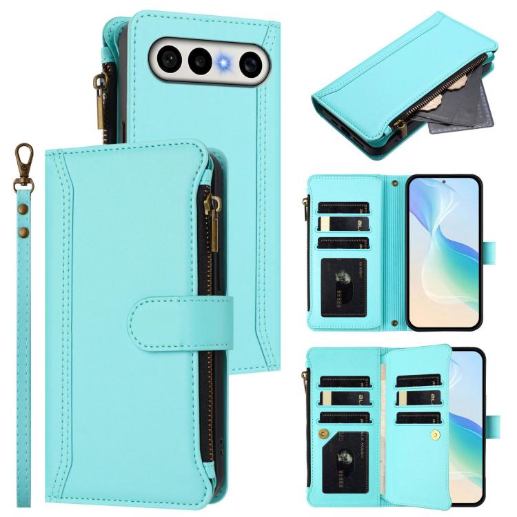 Magnetic Closure 9 Card Slots Zipper Leather Case with Hand Strap, For vivo X300 FE 5G Zeiss/S50 Pro Mini 5G, For vivo X300s, For vivo Y21 5G 2026 Global / Y05 4G, For vivo V70 FE 5G, For vivo X300 Ultra, For vivo X300 Pro, For vivo X300               ...