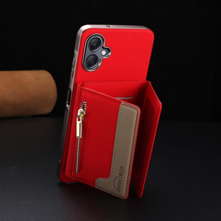 Zipper Horizontal Magnetic Card Bag RFID MagSafe Phone Case, For Samsung Galaxy A06, For Samsung Galaxy A56, For Samsung Galaxy A26, For Samsung Galaxy A36, For Samsung Galaxy A25, For Samsung Galaxy A55
