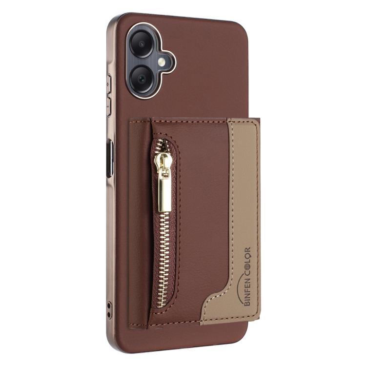 Zipper Horizontal Magnetic Card Bag RFID MagSafe Phone Case, For Samsung Galaxy A06, For Samsung Galaxy A56, For Samsung Galaxy A26, For Samsung Galaxy A36, For Samsung Galaxy A25, For Samsung Galaxy A55