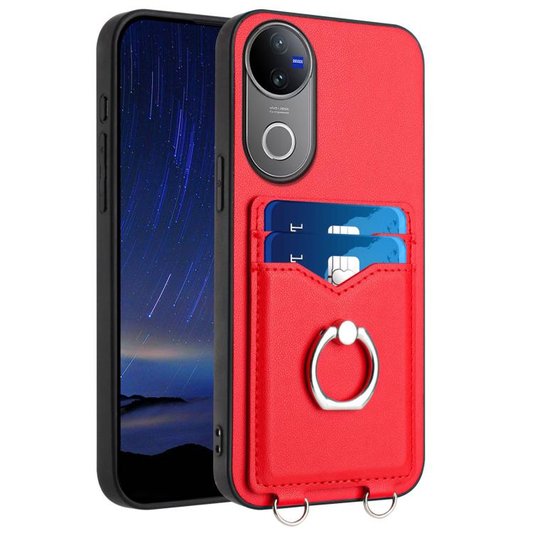 R20 Ring Card Holder Phone Case, For vivo X200s, For vivo Y29 4G / T4x / Y300t, For vivo V50 / V50e, For vivo X200 Ultra, For vivo V50 Lite 4G, For vivo Y39 5G / Y300i