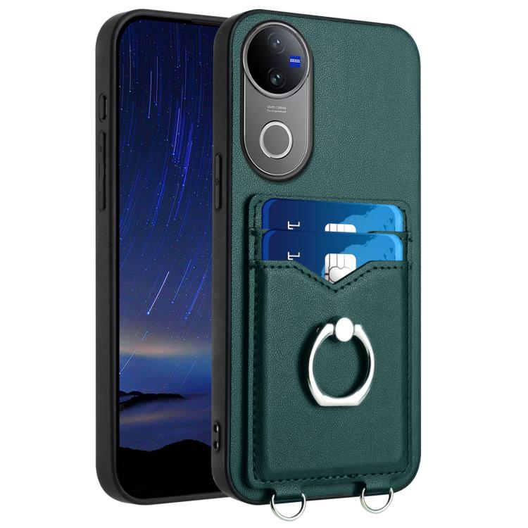 R20 Ring Card Holder Phone Case, For vivo X200s, For vivo Y29 4G / T4x / Y300t, For vivo V50 / V50e, For vivo X200 Ultra, For vivo V50 Lite 4G, For vivo Y39 5G / Y300i