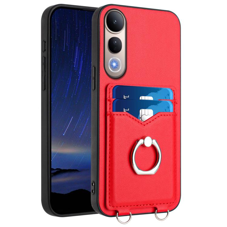 R20 Ring Card Holder Phone Case, For vivo X200s, For vivo Y29 4G / T4x / Y300t, For vivo V50 / V50e, For vivo X200 Ultra, For vivo V50 Lite 4G, For vivo Y39 5G / Y300i