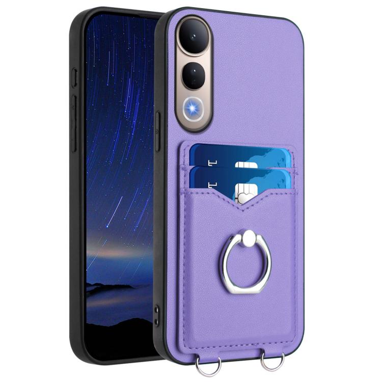 R20 Ring Card Holder Phone Case, For vivo X200s, For vivo Y29 4G / T4x / Y300t, For vivo V50 / V50e, For vivo X200 Ultra, For vivo V50 Lite 4G, For vivo Y39 5G / Y300i