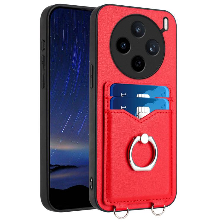 R20 Ring Card Holder Phone Case, For vivo X200s, For vivo Y29 4G / T4x / Y300t, For vivo V50 / V50e, For vivo X200 Ultra, For vivo V50 Lite 4G, For vivo Y39 5G / Y300i