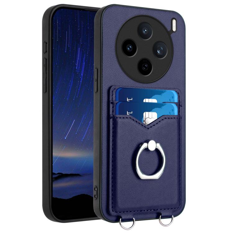 R20 Ring Card Holder Phone Case, For vivo X200s, For vivo Y29 4G / T4x / Y300t, For vivo V50 / V50e, For vivo X200 Ultra, For vivo V50 Lite 4G, For vivo Y39 5G / Y300i