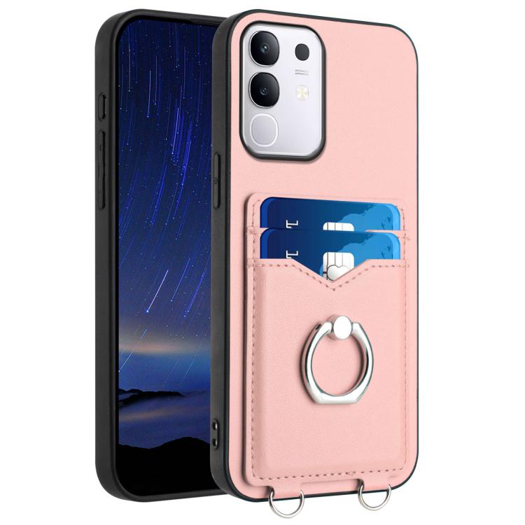 R20 Ring Card Holder Phone Case, For vivo X200s, For vivo Y29 4G / T4x / Y300t, For vivo V50 / V50e, For vivo X200 Ultra, For vivo V50 Lite 4G, For vivo Y39 5G / Y300i