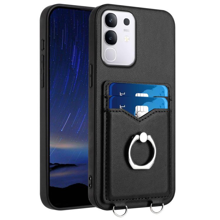 R20 Ring Card Holder Phone Case, For vivo X200s, For vivo Y29 4G / T4x / Y300t, For vivo V50 / V50e, For vivo X200 Ultra, For vivo V50 Lite 4G, For vivo Y39 5G / Y300i