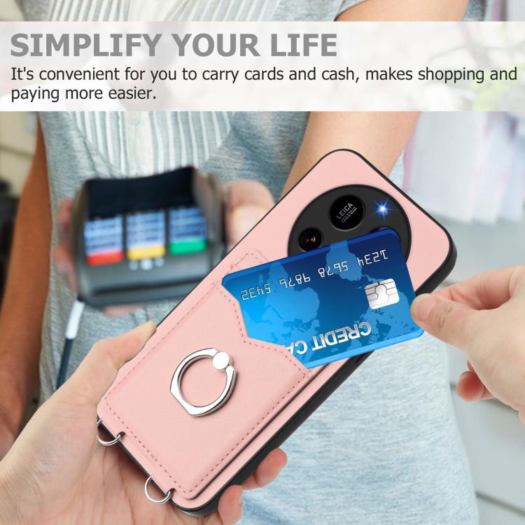 R20 Ring Card Holder Phone Case, For Xiaomi 15 Ultra, For Xiaomi Poco X7 Pro