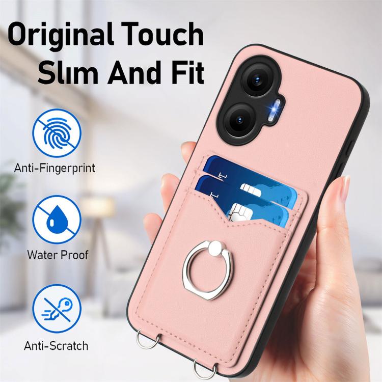 R20 Ring Card Holder Phone Case, For Redmi Turbo 4 Pro / Xiaomi Poco F7, For Redmi A5 4G 171.7mm / Xiaomi Poco C71