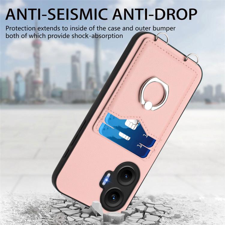 R20 Ring Card Holder Phone Case, For Redmi Turbo 4 Pro / Xiaomi Poco F7, For Redmi A5 4G 171.7mm / Xiaomi Poco C71