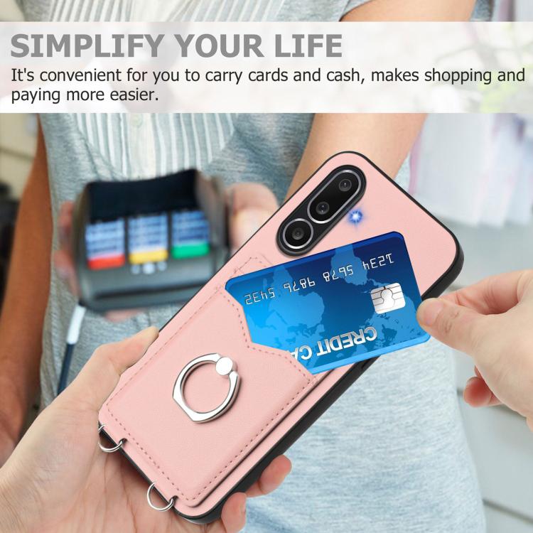 R20 Ring Card Holder Phone Case, For Samsung Galaxy M56 5G, For Samsung Galaxy M16 5G / F16 5G, For Samsung Galaxy M06 5G / F06 5G