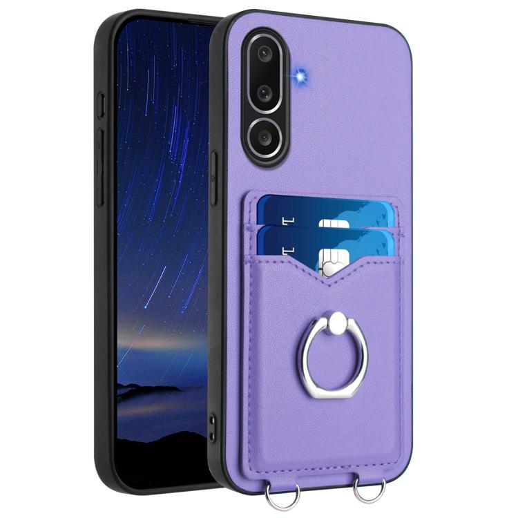 R20 Ring Card Holder Phone Case, For Samsung Galaxy M56 5G, For Samsung Galaxy M16 5G / F16 5G, For Samsung Galaxy M06 5G / F06 5G
