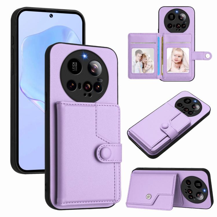 Button Card Bag RFID Anti-theft Phone Case, For Xiaomi 15 Ultra, For Xiaomi Poco X7 Pro