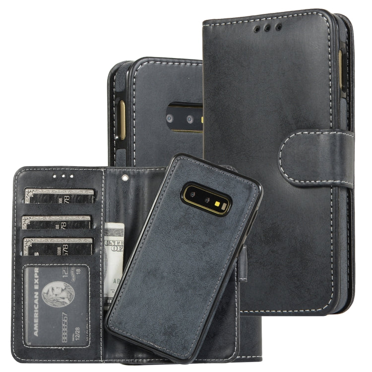 Retro 2 in 1 Detachable Magnetic Horizontal Flip TPU + PU Leather Case with Holder & Card Slots & Photo Frame & Wallet, For Samsung Galaxy S10, For Samsung Galaxy S10e, For Samsung Galaxy S10+, For Samsung Galaxy S20, For Samsung Galaxy S20+           ...