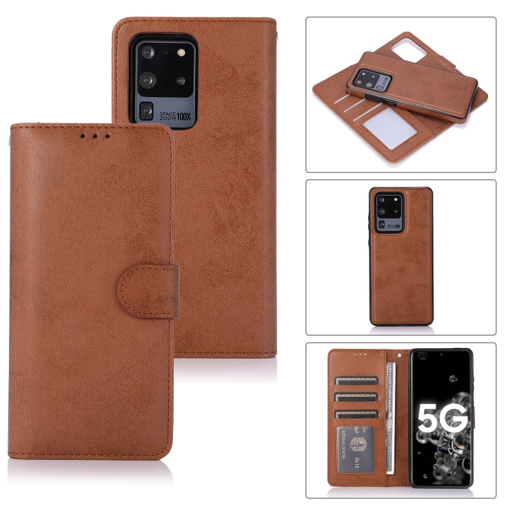 Retro 2 in 1 Detachable Magnetic Horizontal Flip TPU + PU Leather Case with Holder & Card Slots & Photo Frame & Wallet, For Samsung Galaxy S10, For Samsung Galaxy S10e, For Samsung Galaxy S10+, For Samsung Galaxy S20, For Samsung Galaxy S20+           ...