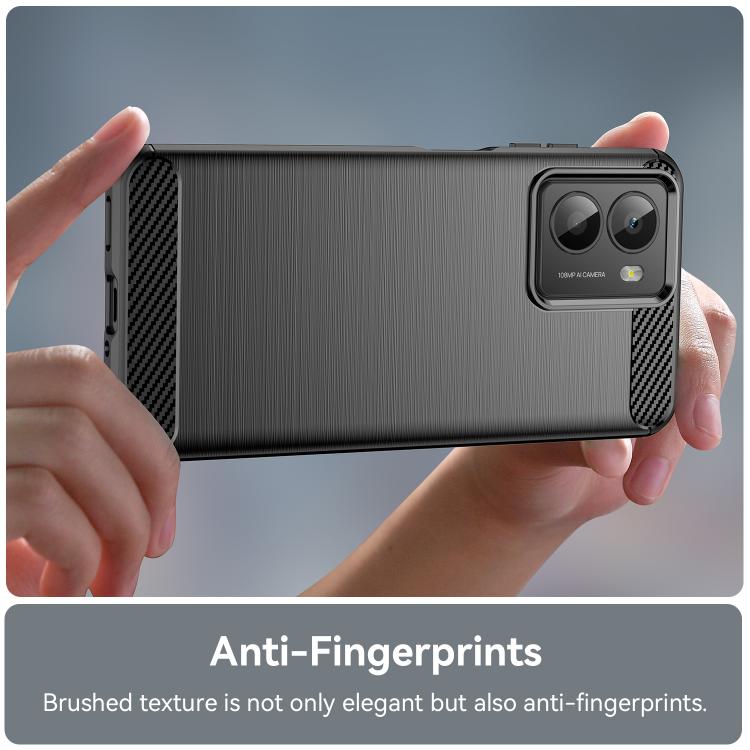 Carbon Fiber Brushed Texture TPU Phone Case, For HMD Fusion
