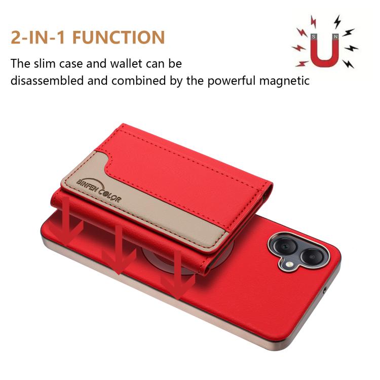 Colour Matching Horizontal Magnetic Card Bag RFID MagSafe Phone Case, For Samsung Galaxy A06, For Samsung Galaxy A56, For Samsung Galaxy A26, For Samsung Galaxy A36, For Samsung Galaxy A25, For Samsung Galaxy A55